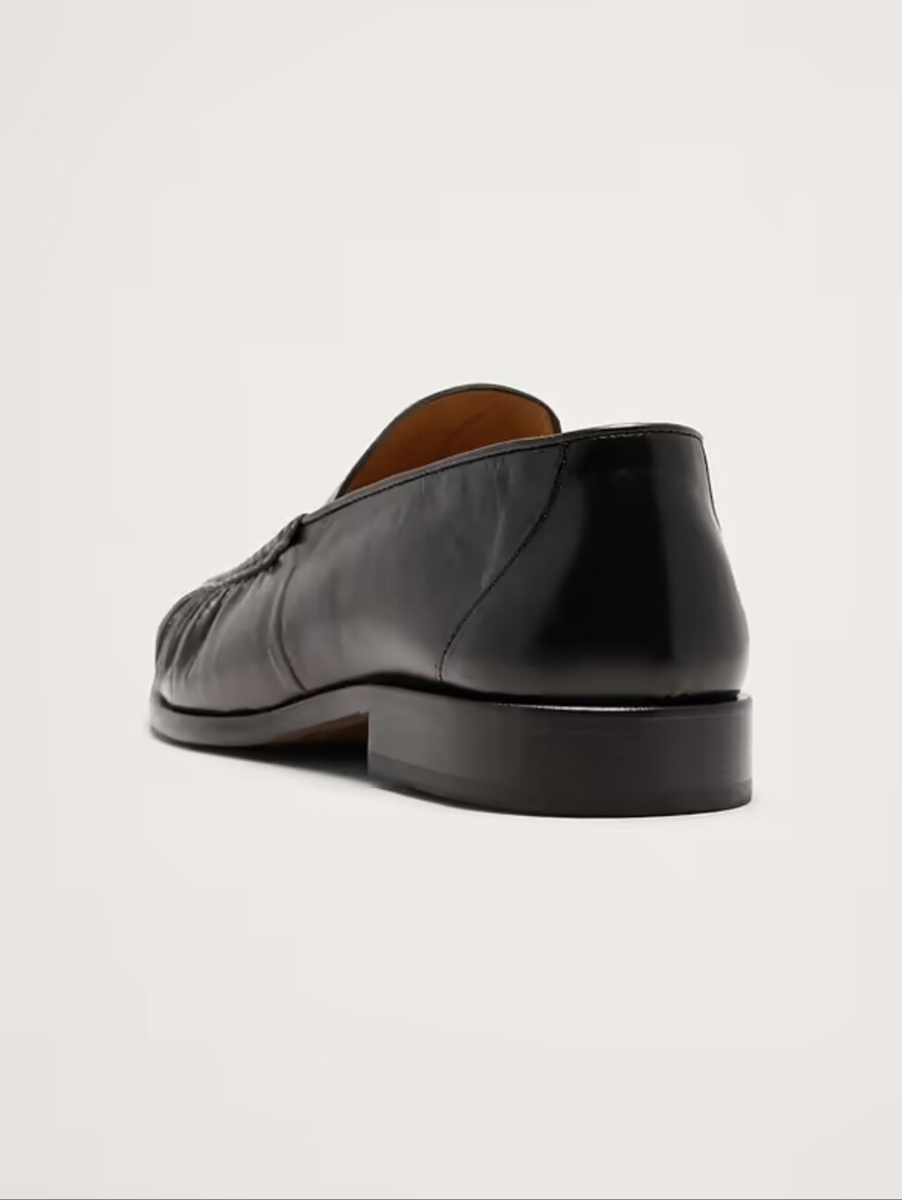 Banana Republic Leather Moc-Toe Loafer Black 11 Mens - Picture 4 of 9